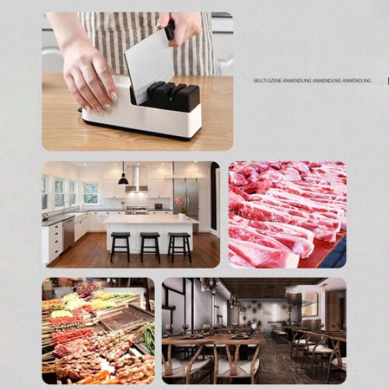 電動カッターシャープナー、自動ナイフシャープナー、充電式キッチンガジェット